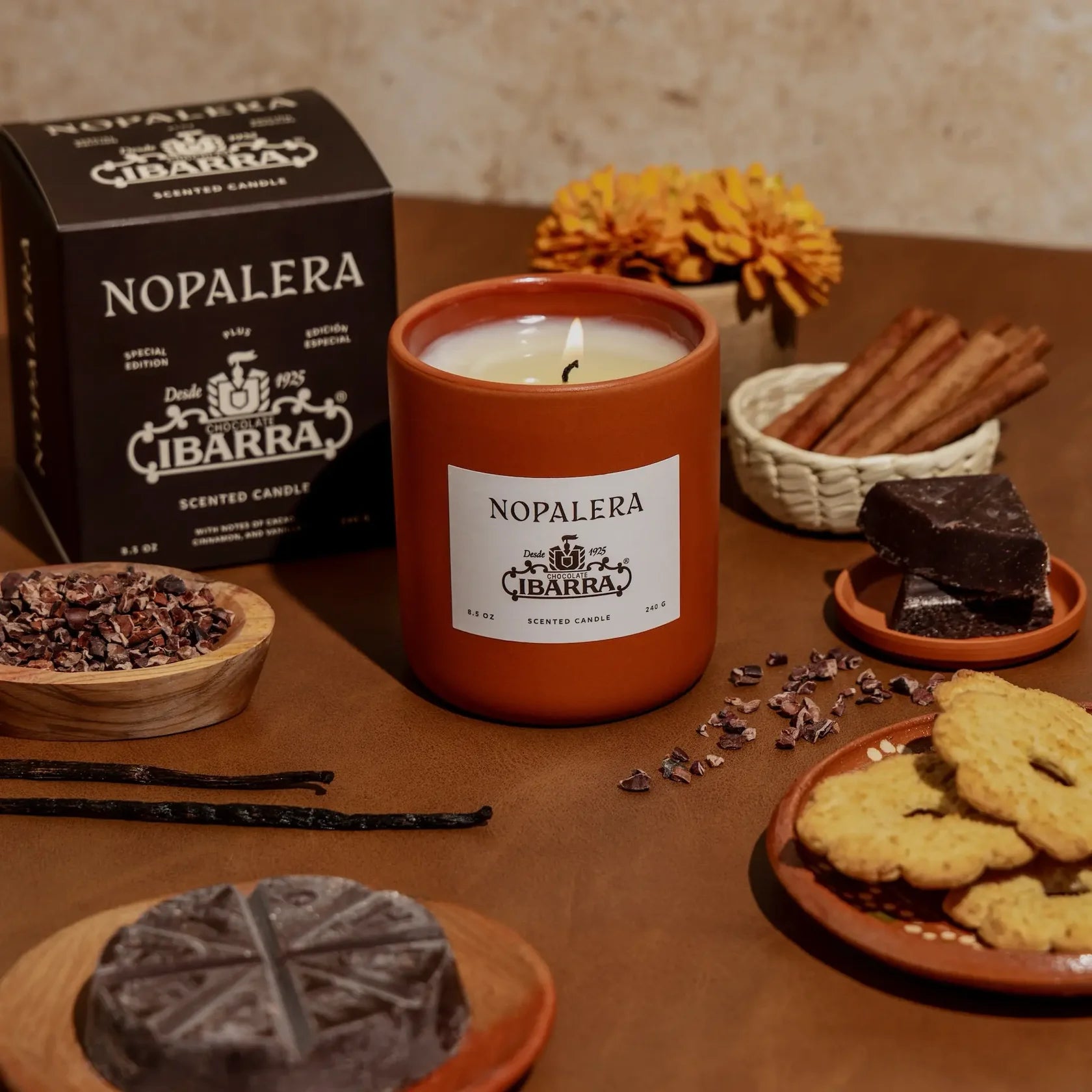 Nopalera x Ibarra Candle - Mexican Hot Chocolate Scent