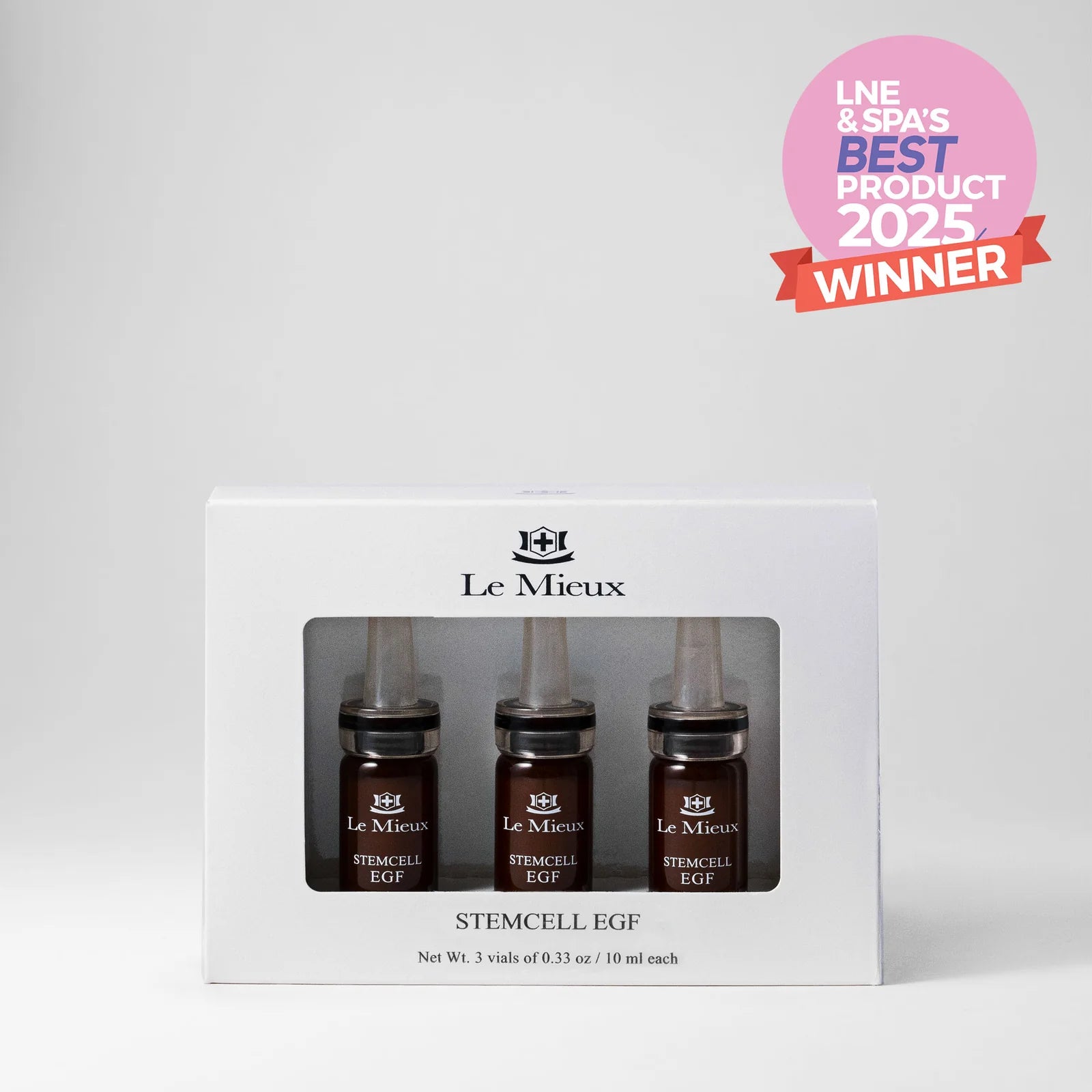 Le Mieux StemCell EGF Ampoules in brown bottles