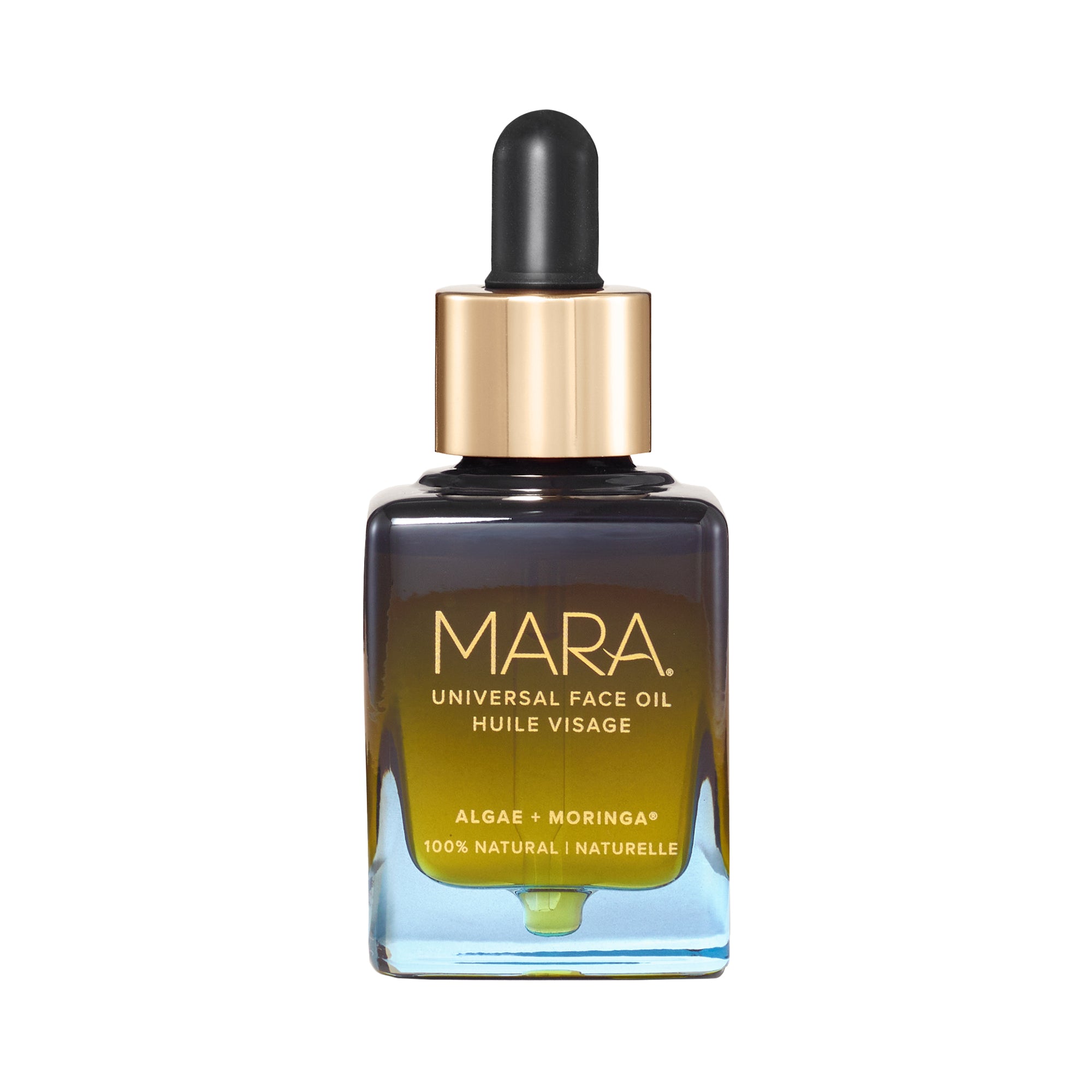 MARA face oil in amber bottle